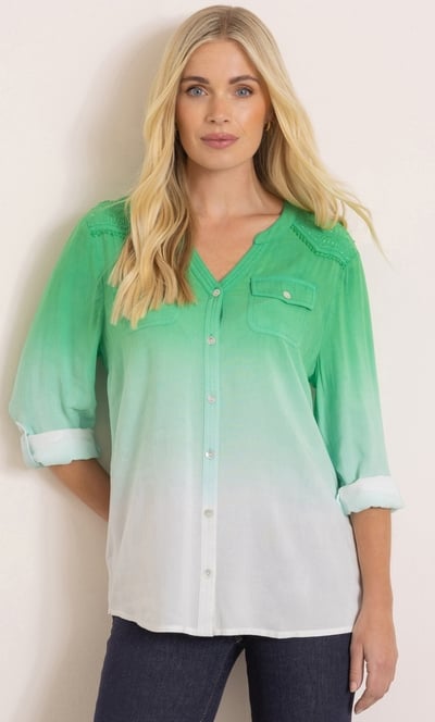 Embroidered Dip Dye Shirt