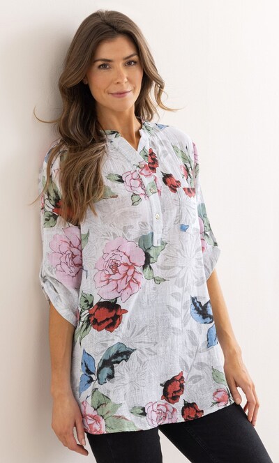 Botanical Printed Cotton Top