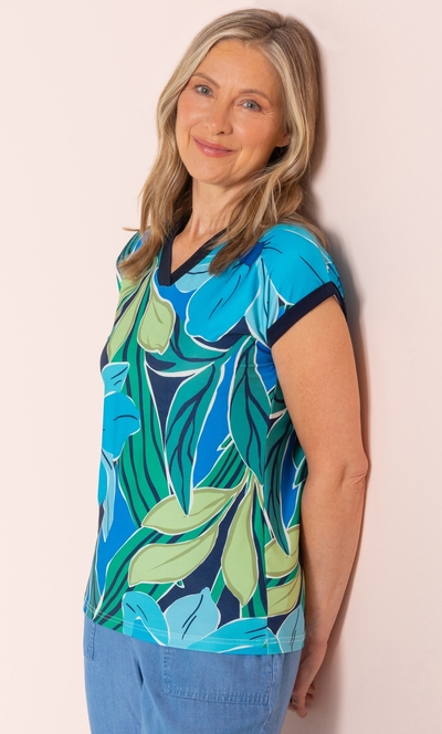 Anna Rose Bold Floral Print Top