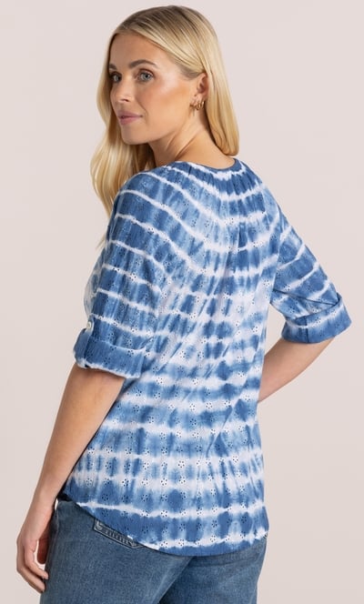 Tie Dye Eyelet Cotton Top