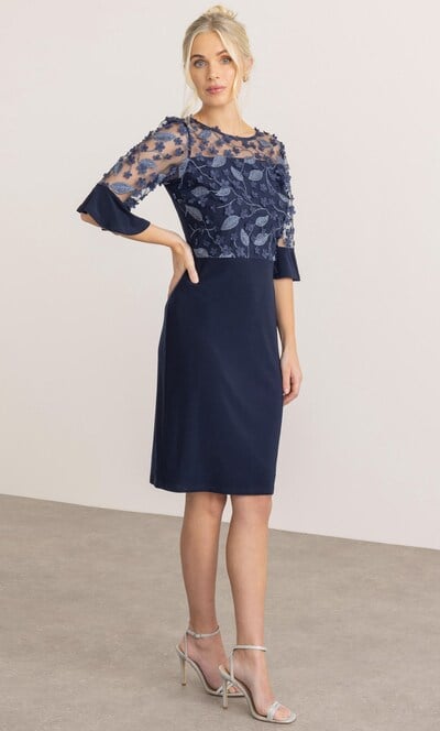 ITY Floral Applique Fitted Dress