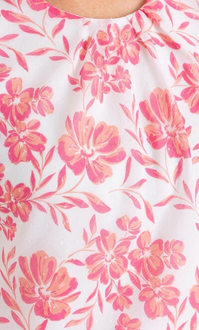 Anna Rose Bias Cut Floral Print Top