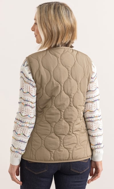 Anna Rose Quilted Collarless Gilet
