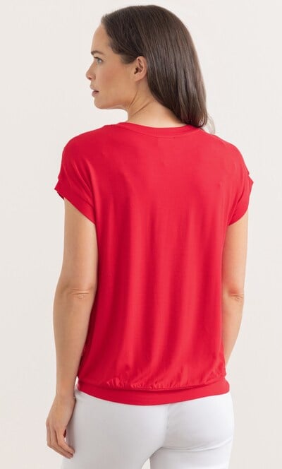 Lace And Jersey Short Sleeve Top