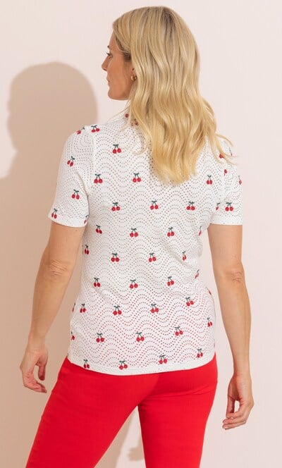 Anna Rose Embroidered Cherry Blouse
