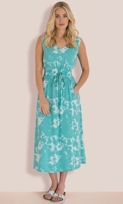 Sleeveless Tie Dye Midi Dress