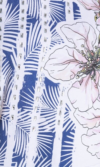 Anna Rose Embellished Print Top