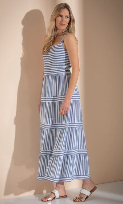 Sleeveless Striped Maxi Dress