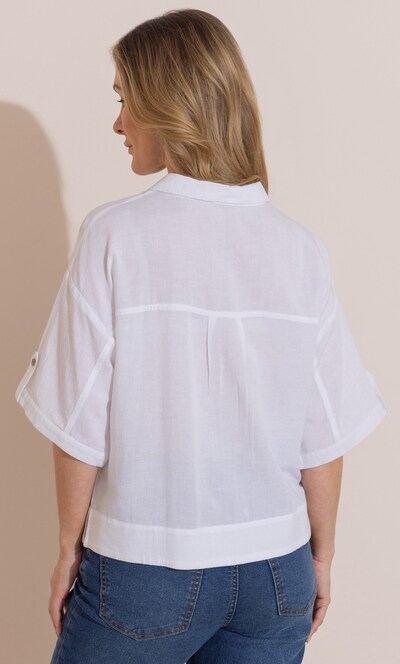 Cotton Blend Short Sleeve Shirt