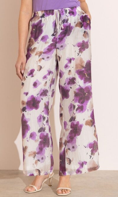 Floral Printed Straight Leg Trousers