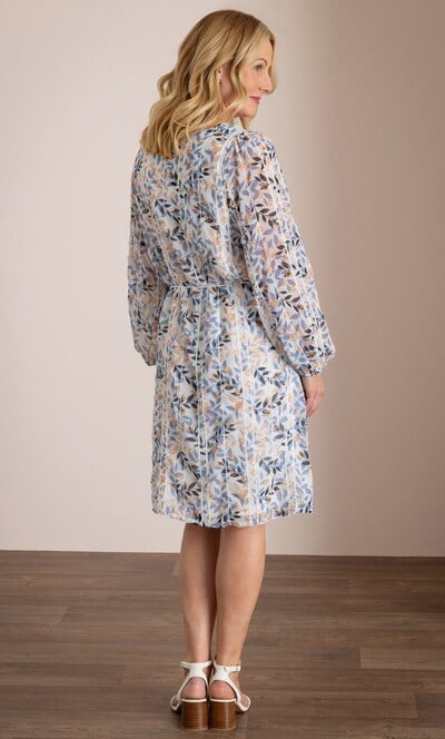 Anna Rose Loose Fitting Leaf Print Dress