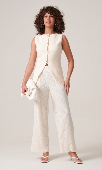Diamond Lace Pull On Trousers