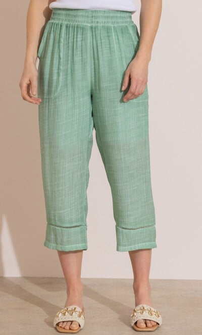 Relaxed Fit Cropped Trousers