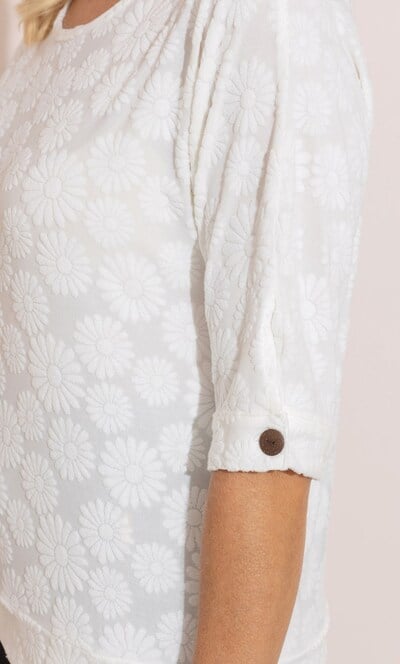 Textured Floral Top