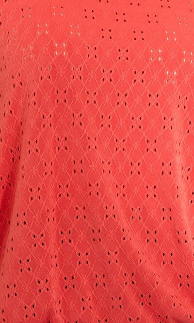 Textured Short Sleeve Jersey Top