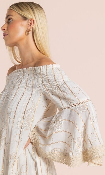 Bardot Shimmer Print Dress
