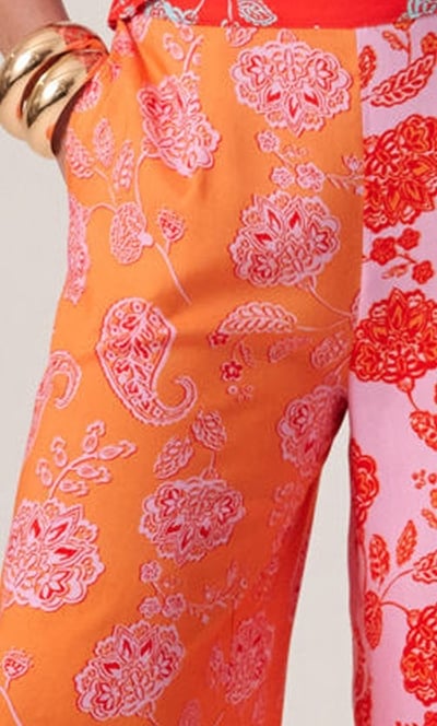 Paisley Printed Wide Leg Trousers