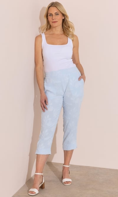 Anna Rose Jacquard Capri Trousers