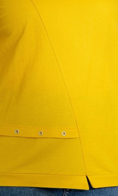 Eyelet Trim Short Sleeve Top