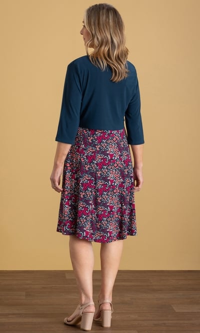 Anna Rose Garden Print Dress With Cover Up