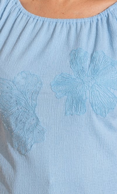 Anna Rose Floral Applique Top