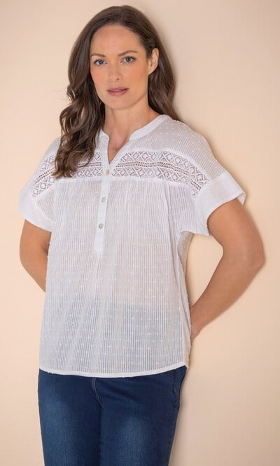 Stripe Dobby Cotton Top