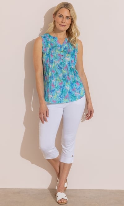 Anna Rose Embellished Printed Top
