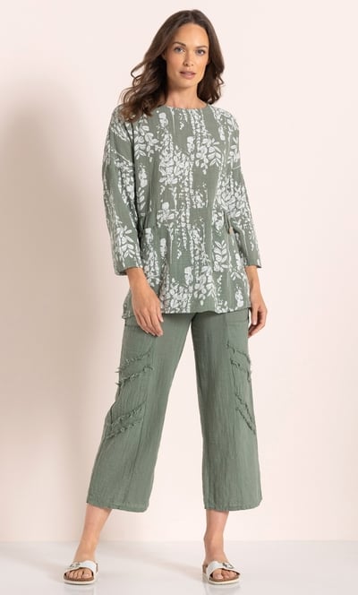 Printed Oversized Cotton Top