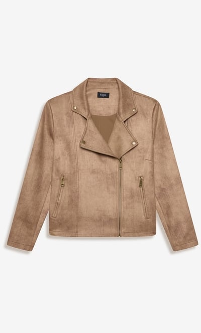 Soft Touch Zip Biker Jacket
