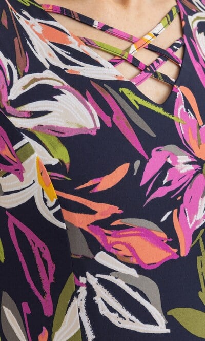 Anna Rose Bouquet Print Jersey Dress