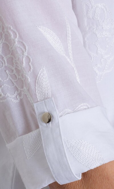 Anna Rose Floral Embroidered Cotton Top