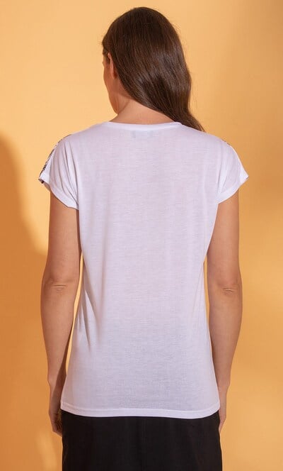 Foil Leaf Printed T Shirt