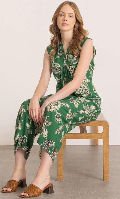 Botanical Print Sleeveless Top
