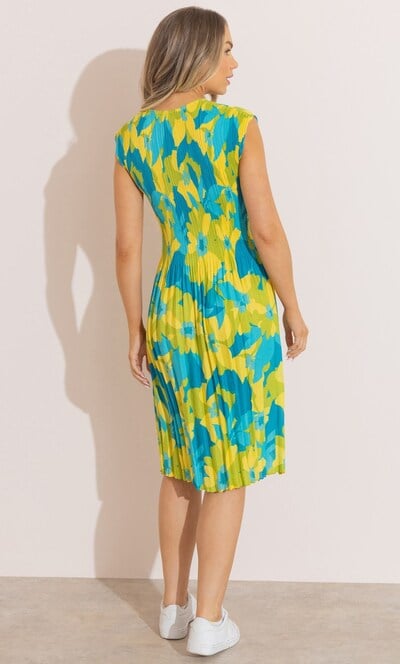 Floral Print Pleated Dress