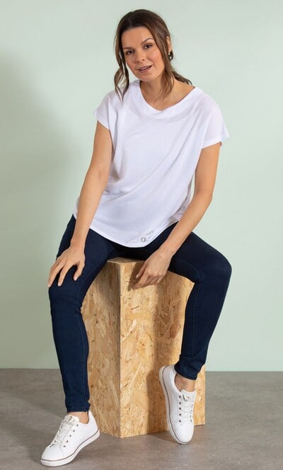 Embellished Short Sleeve Jersey Top