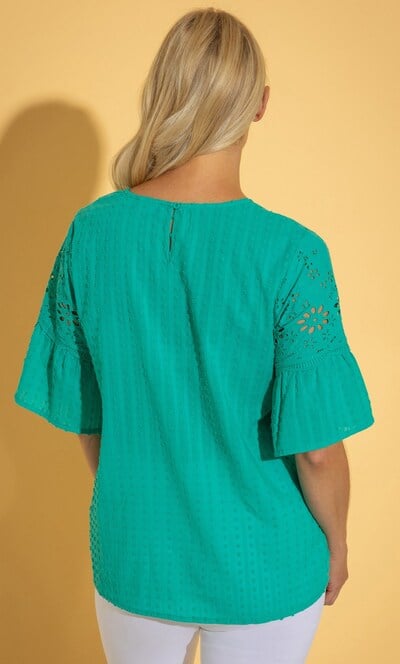 Lace Trim Cotton Top