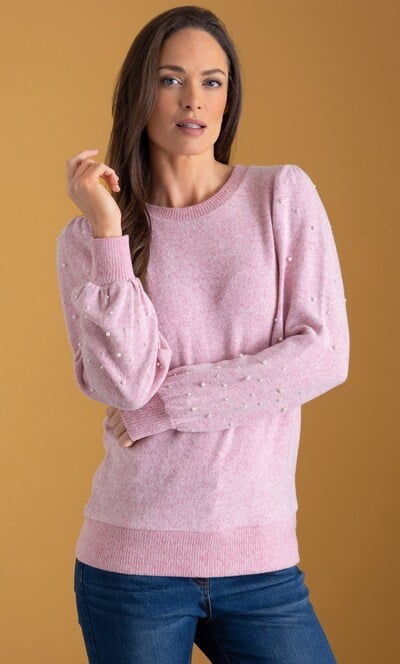 Embellished Blouson Sleeve Jumper