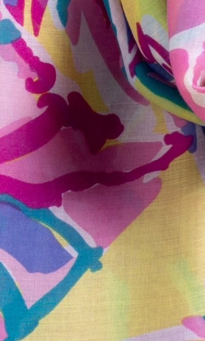 Bold Leaf Print Scarf