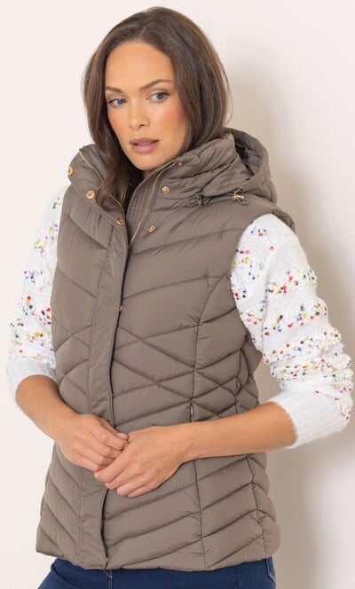 Hooded Quilted Gilet