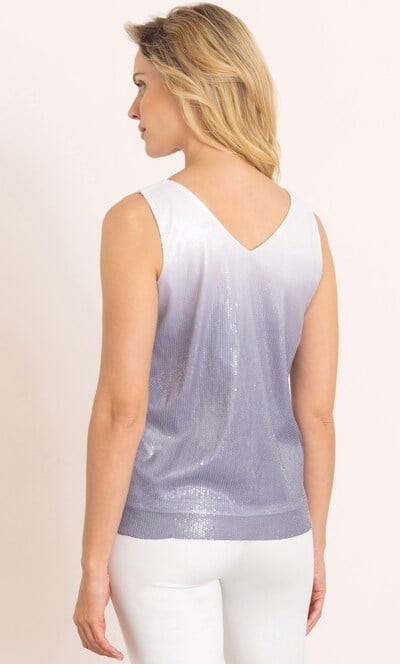 Ombre Sequinned Sleeveless Top
