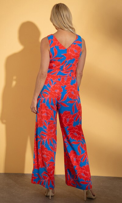 Wide Leg Floral Print Jumpsuit