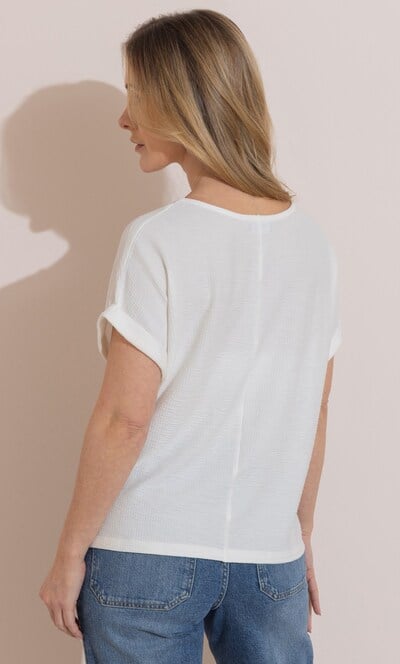 Texture Short Sleeve Round Neck T-Shirt