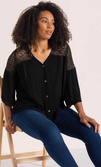 Lace Trimmed Blouse