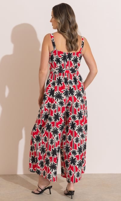 Printed Wide Leg Jumpsuit