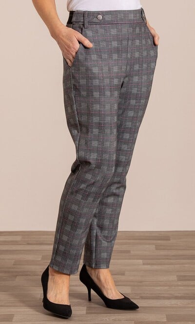 Anna Rose Checked Slim Leg Trousers