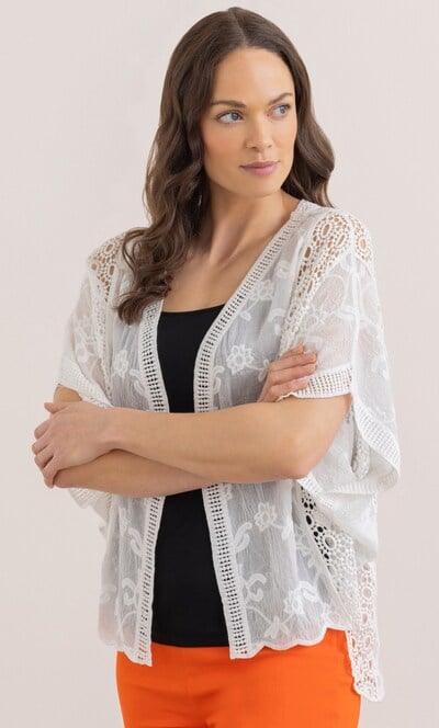 Crochet Trim Cotton Cover Up