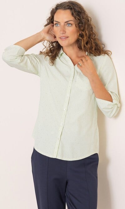 Anna Rose Embellished Striped Shirt