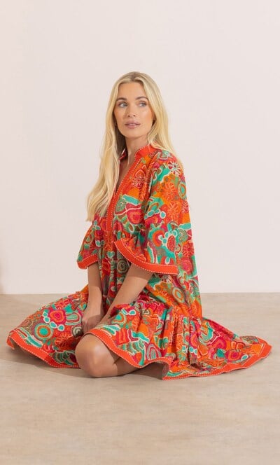 Printed Cotton Tunic Dress