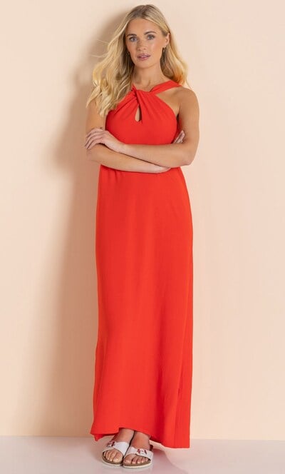 Twist Front Maxi Dress