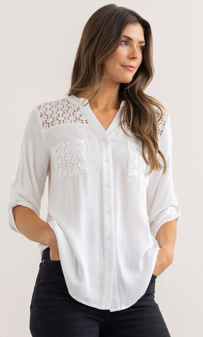 Lace Trim Blouse